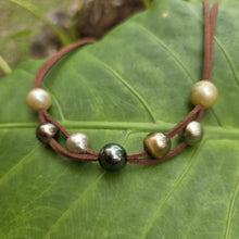 Load image into Gallery viewer, READY TO SHIP Unisex Fiji Saltwater Pearl Suede Leather Necklace - FJD$
