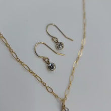 Load and play video in Gallery viewer, READY TO SHIP Zirconia Necklace and Earrings Set in 14k Gold Fill - FJD$
