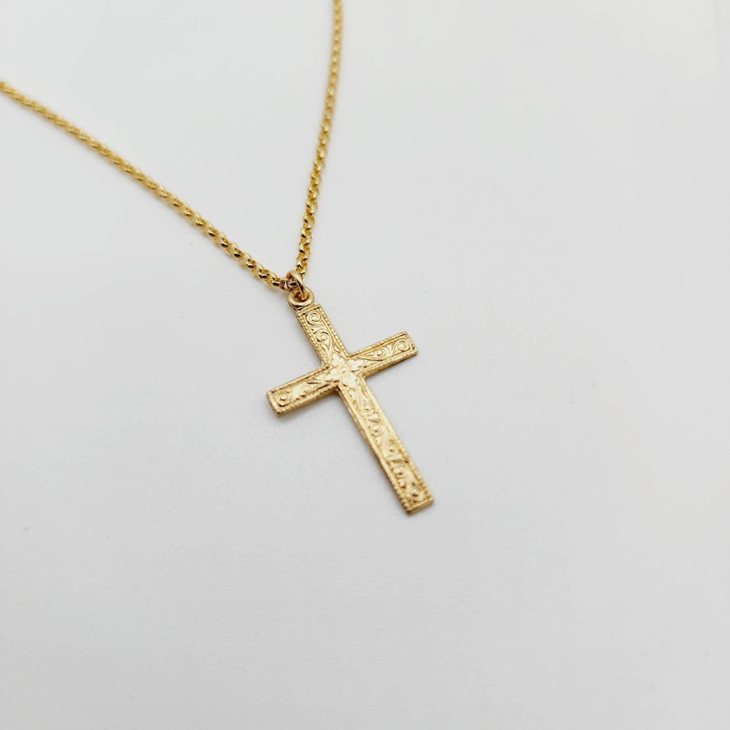 Custom Cross Name Necklace - Cross Necklace With Name Engraved