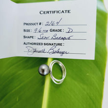 Load image into Gallery viewer, READY TO SHIP - Civa Fiji Saltwater Pearl Ring with Grade Certificate #2164 - 925 Sterling Silver FJD$ - Adorn Pacific - Rings
