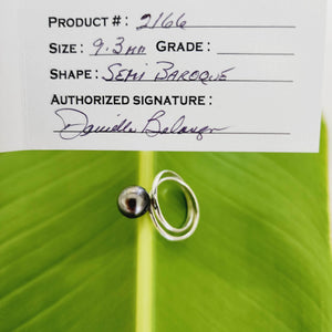 READY TO SHIP - Civa Fiji Saltwater Pearl Ring with Grade Certificate #2166 - 925 Sterling Silver FJD$ - Adorn Pacific - Rings