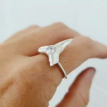 Load and play video in Gallery viewer, CONTACT US TO RECREATE THIS SOLD OUT STYLE Shark Tooth Ring UNISEX - 925 Sterling Silver FJD$
