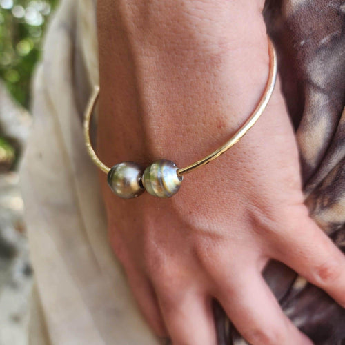 READY TO SHIP Civa Fiji Saltwater Pearl Bangle - 14k Gold Fill FJD$ - Adorn Pacific - All Products