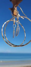 Load and play video in Gallery viewer, CONTACT US TO RECREATE THIS SOLD OUT STYLE Mermaid Textured Hoop Earrings - 925 Sterling Silver &amp; 14k Gold Fill FJD$
