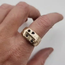 Load and play video in Gallery viewer, READY TO SHIP - Signet Ring with Sapphires- 9k Solid Gold FJD$
