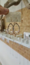 Load and play video in Gallery viewer, READY TO SHIP Freshwater Pearl &amp; Labradorite Faceted Beads Earrings in 14k Gold Fill - FJD$
