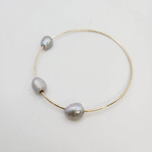 Load image into Gallery viewer, READY TO SHIP Freshwater Pearl Bangle - 14k Gold Fill FJD$ - Adorn Pacific - All Products
