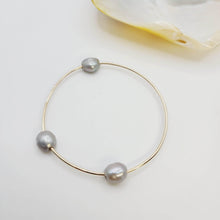 Load image into Gallery viewer, READY TO SHIP Freshwater Pearl Bangle - 14k Gold Fill FJD$ - Adorn Pacific - All Products
