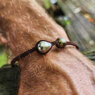 READY TO SHIP Unisex Civa Fiji Twin Pearl Bracelet - FJD$ - Adorn Pacific - All Products