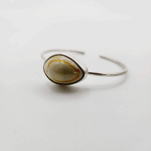 READY TO SHIP Bezel Set Shell Bangle Cuff - 925 Sterling Silver FJD$ - Adorn Pacific - All Products
