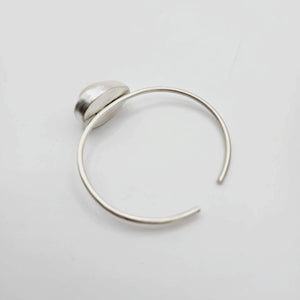 READY TO SHIP Bezel Set Shell Bangle Cuff - 925 Sterling Silver FJD$ - Adorn Pacific - All Products
