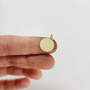 CUSTOM ENGRAVED Disc Charms -  14k Gold Fill FJD$ - Adorn Pacific - Charms & Pendants