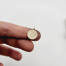 Load image into Gallery viewer, CUSTOM ENGRAVABLE Heart Charms -  14k Gold Fill FJD$ - Adorn Pacific - Charms &amp; Pendants
