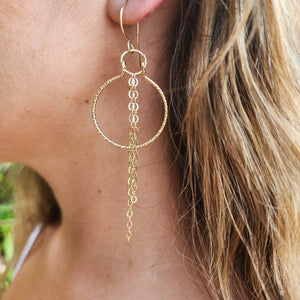 CONTACT US TO RECREATE THIS SOLD OUT STYLE Earrings with chain detail - 14k Gold Fill FJD$ - Adorn Pacific - Earrings