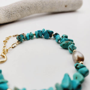 READY TO SHIP Civa Fiji Pearl & Turquoise Bracelet - FJD$ - Adorn Pacific - All Products