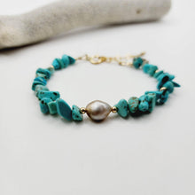 Load image into Gallery viewer, READY TO SHIP Civa Fiji Pearl &amp; Turquoise Bracelet - FJD$ - Adorn Pacific - All Products
