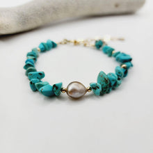 Load image into Gallery viewer, READY TO SHIP Civa Fiji Pearl &amp; Turquoise Bracelet - FJD$ - Adorn Pacific - All Products
