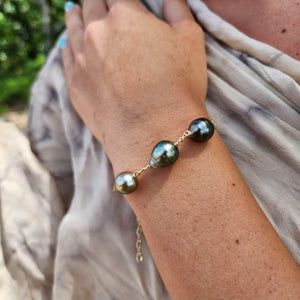 READY TO SHIP Civa Fiji Triple Saltwater Pearl Bracelet - 14k Gold Fill FJD$ - Adorn Pacific - All Products