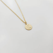 Load image into Gallery viewer, CUSTOM ENGRAVABLE Crescent Moon Charm Necklace  - 14k Gold Fill FJD$ - Adorn Pacific - Necklaces

