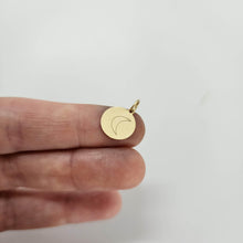 Load image into Gallery viewer, CUSTOM ENGRAVABLE Crescent Moon Charm Necklace  - 14k Gold Fill FJD$ - Adorn Pacific - Necklaces
