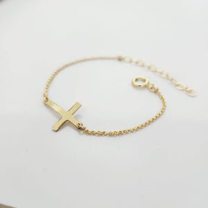 CUSTOM ENGRAVED - Cross Bracelet - 14k Gold Fill FJD$ - Adorn Pacific - Bracelets