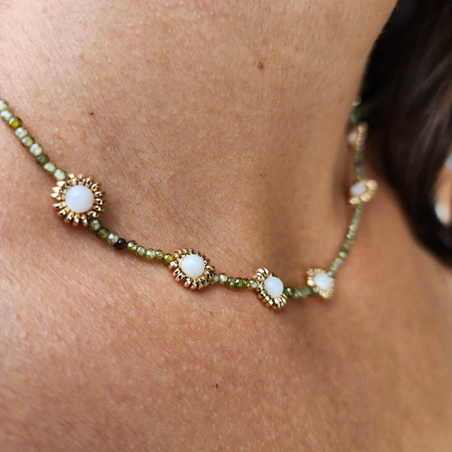 CONTACT US TO RECREATE THIS SOLD OUT STYLE Daisy Choker Necklace - Glass Beads & 14k Gold Fill FJD$ - Adorn Pacific - Necklaces