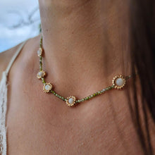 Load image into Gallery viewer, CONTACT US TO RECREATE THIS SOLD OUT STYLE Daisy Choker Necklace - Glass Beads &amp; 14k Gold Fill FJD$ - Adorn Pacific - Necklaces
