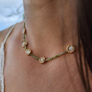 CONTACT US TO RECREATE THIS SOLD OUT STYLE Daisy Choker Necklace - Glass Beads & 14k Gold Fill FJD$ - Adorn Pacific - Necklaces