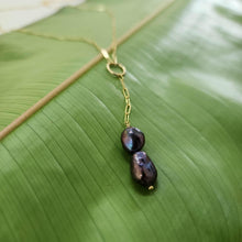 Load image into Gallery viewer, READY TO SHIP Freshwater Pearl Duo Lariat Y-Necklace - 14k Gold Fill FJD$ - Adorn Pacific - Necklaces
