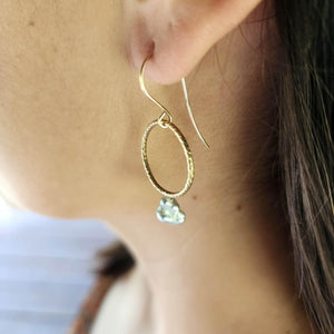 READY TO SHIP - Keshi Pearl Earrings - 14k Textured Gold Fill FJD$ - Adorn Pacific - Earrings
