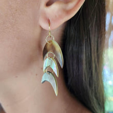 Load image into Gallery viewer, READY TO SHIP Mother of Pearl Fishtail Earrings - 14k Gold Fill FJD$ - Adorn Pacific - Earrings
