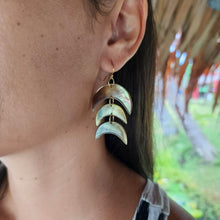 Load image into Gallery viewer, READY TO SHIP Mother of Pearl Fishtail Earrings - 14k Gold Fill FJD$ - Adorn Pacific - Earrings

