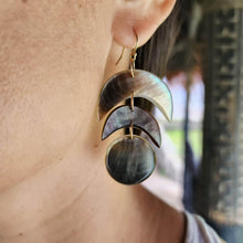 Load image into Gallery viewer, READY TO SHIP Mother of Pearl Moon Phase Earrings - 14k Gold Fill FJD$ - Adorn Pacific - Earrings
