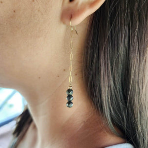 READY TO SHIP - Natural Stone Drop Earrings - 14k Gold Fill FJD$ - Adorn Pacific - Earrings