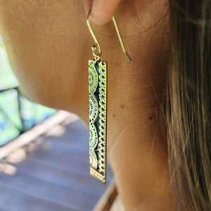 READY TO SHIP Tapa Earrings in 18k Gold Vermeil - FJD$ - Adorn Pacific - All Products