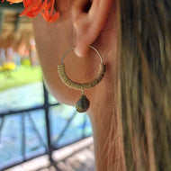 READY TO SHIP Polymer Clay Bead Hoop Earrings with Mermaid Charms - 925 Sterling Silver FJD$ - Adorn Pacific - Earrings