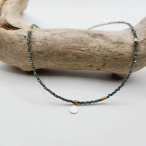 CONTACT US TO RECREATE THIS SOLD OUT STYLE Glass Bead Charm Choker Necklace - 14k Gold Fill FJD$