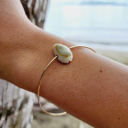 READY TO SHIP Fiji Shell Bangle - 14k Gold Fill FJD$ - Adorn Pacific - All Products