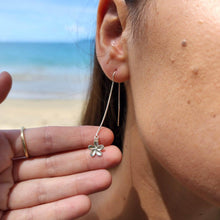 Load image into Gallery viewer, READY TO SHIP Frangipani Charm Threader Earrings - 925 Sterling Silver FJD$ - Adorn Pacific - Earrings

