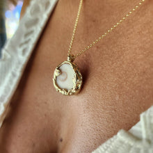 Load image into Gallery viewer, READY TO SHIP Cast Cats eye Shell Necklace - Solid 9k Gold FJD$
