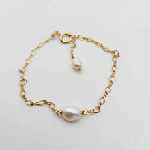 Load image into Gallery viewer, READY TO SHIP Freshwater Pearl Bracelet - 14k Gold Fill FJD$ - Adorn Pacific - All Products
