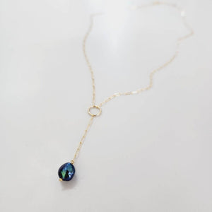 READY TO SHIP Freshwater Pearl Lariat Y-Necklace - 14k Gold Fill FJD$ - Adorn Pacific - Necklaces