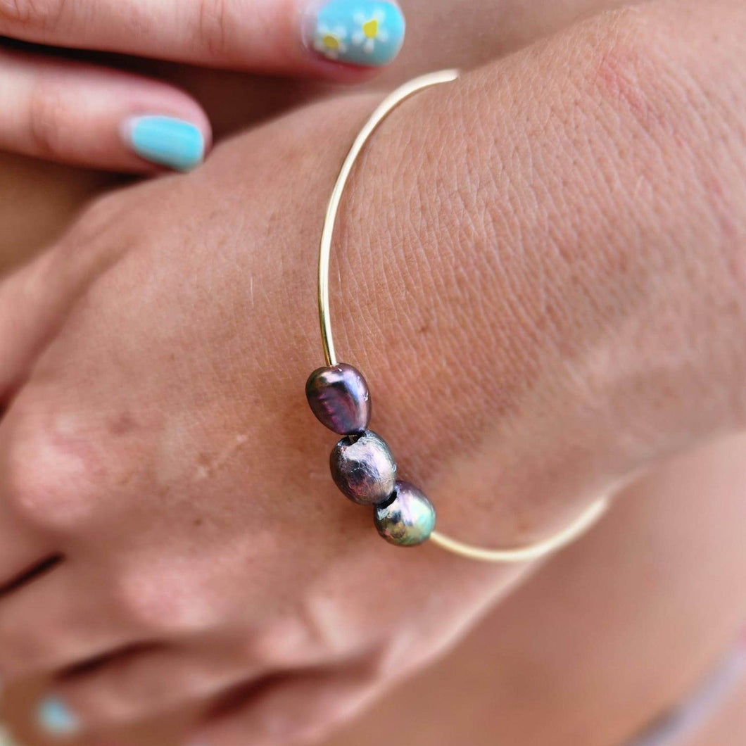 READY TO SHIP Freshwater Pearl Bangle - 14k Gold Fill FJD$ - Adorn Pacific - All Products