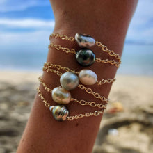 Load image into Gallery viewer, READY TO SHIP Graded Saltwater Pearl #2025 Bracelet in 14k Gold Fill with Grade Certificate - FJD$ - Adorn Pacific - All Products
