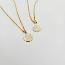 Load image into Gallery viewer, CUSTOM ENGRAVED - Disc Necklace - 14k Gold Fill FJD$
