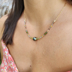 CONTACT US TO RECREATE THIS SOLD OUT STYLE Graded Pearl Glass Bead Necklace - 14k Gold Fill FJD$