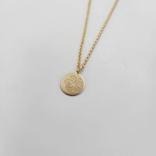 Load image into Gallery viewer, CUSTOM ENGRAVABLE Hibiscus Charm Necklace  - 14k Gold Fill FJD$ - Adorn Pacific - Necklaces
