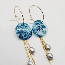 Load image into Gallery viewer, CONTACT US TO RECREATE THIS SOLD OUT STYLE Adorn Pacific x Hot Glass Drop Earrings with Freshwater Pearls in 14k Gold Fill - FJD$ - Adorn Pacific - Earrings
