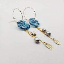 Load image into Gallery viewer, CONTACT US TO RECREATE THIS SOLD OUT STYLE Adorn Pacific x Hot Glass Drop Earrings with Freshwater Pearls in 14k Gold Fill - FJD$ - Adorn Pacific - Earrings
