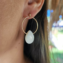 Load image into Gallery viewer, READY TO SHIP Mother of Pearl Shell Stud Earrings - 14k Gold Fill FJD$
